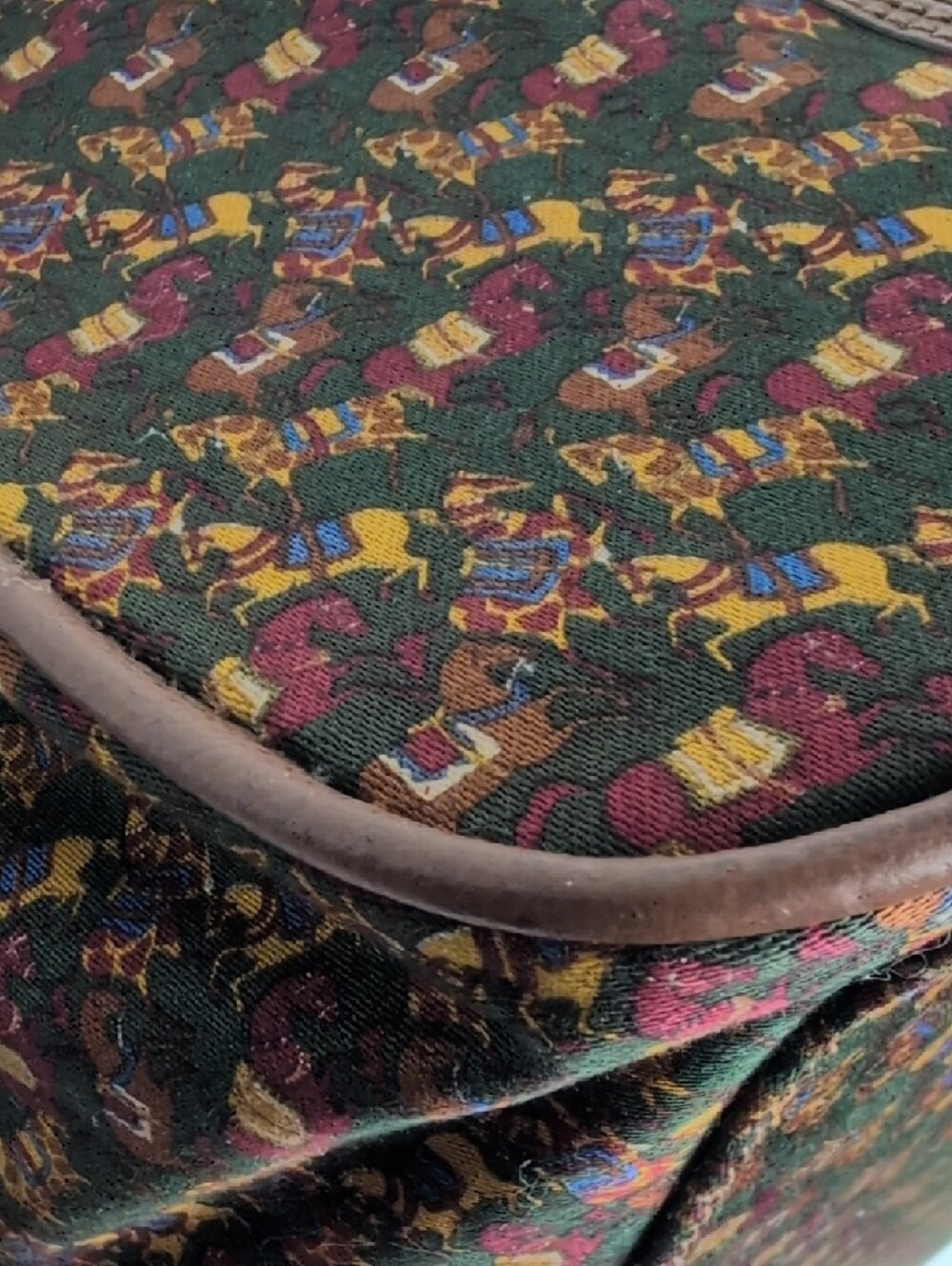 Salvatore Ferragamo Vintage Horse-print Boston Duffel Travel Bag - Picture 8 of 16